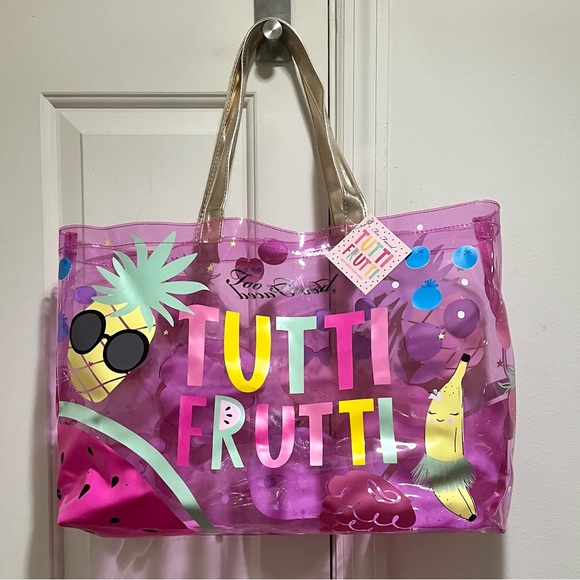 Too Faced Tutti Frutti X Large plastic tote bag